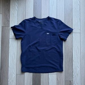 Figs Deep Blue Short Sleeve Tee